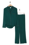 Nordstrom Rack Tranquility Long Sleeve Shirt & Pants Two-piece Pajama Set In Green Botanical