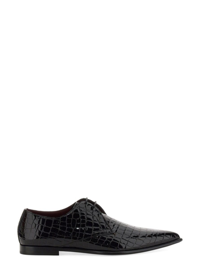 Dolce E Gabbana Men's  Black Other Materials Lace Up Shoes