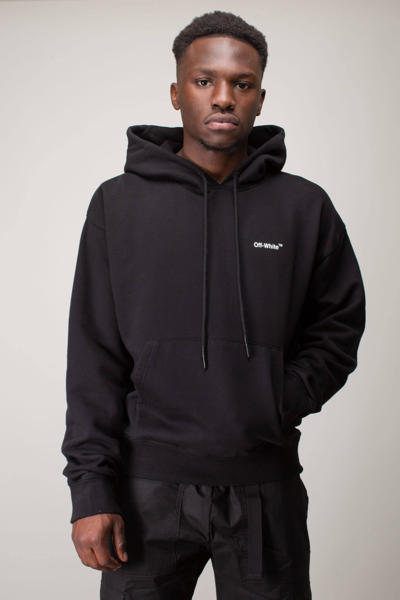 Off-white Caravaggio Dep Over Hoodie Bl Wh In Black