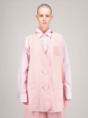 Raf Simons Denim Oversized Gilet With Covered Buttons