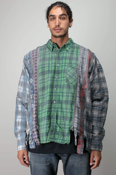 Needles Flannel Shirt 7 Cuts Zipped Wide Shirt Reflection | ModeSens