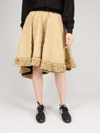 Moncler Genius Womens Brown 1952 High-waisted Ruffled-hem Shell Midi Skirt 6