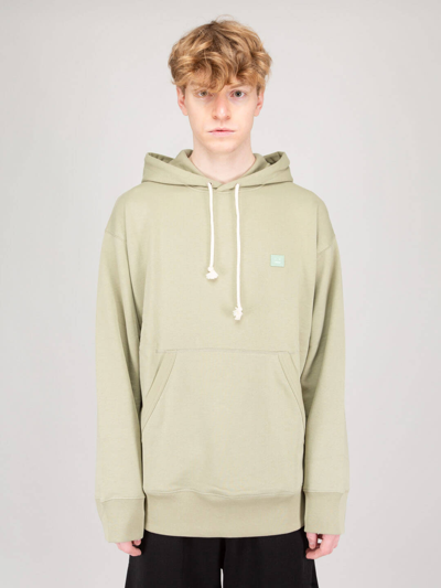 Acne Studios The Face Series Hooded Sweat Shirt In Green