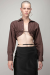 Jacquemus Machou Open-front Cotton Cropped Shirt