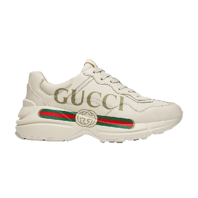 Pre-owned Gucci Wmns Rhyton Leather Sneaker 'logo' In White