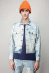Seekings Blue Bleached Denim Jacket