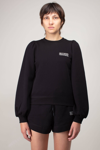 Ganni Long Sleeved Software Isoli Oversized Sweatshirt In Black