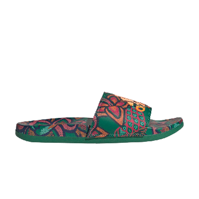 Pre-owned Adidas Originals Wmns Adilette Comfort Slide 'floral - Bold Green'