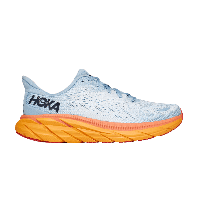 Pre-owned Hoka One One Wmns Clifton 8 Wide 'summer Blue Ice Flow'