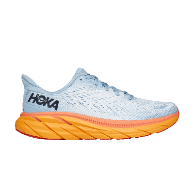 Pre-owned Hoka Wmns Clifton 8 Wide 'summer Blue Ice Flow'