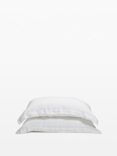 Soho Home Luna Linen Oxford Pillowcase King White