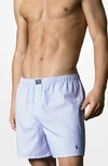 Polo Ralph Lauren Men's Underwear, Woven Boxer In Andrew Blue
