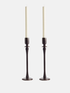 Soho Home Set Of 2 Hansen Candle Holders Patina Brass Large