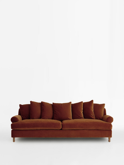 Soho Home Audrey Four Seater Sofa In Rust