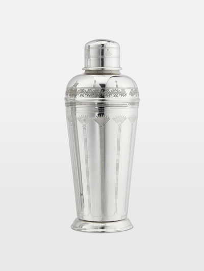 SOHO HOME ROCHESTER ENGRAVED SILVER COCKTAIL SHAKER