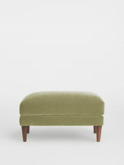 Soho Home Reya Ottoman Velvet In Lichen