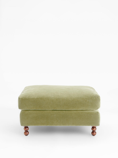 Soho Home Audrey Rectangle Ottoman In Lichen
