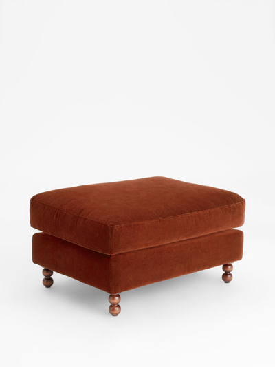 Soho Home Audrey Rectangle Ottoman In Rust