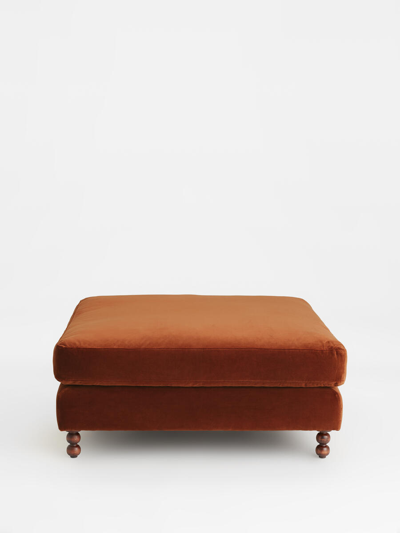 Soho Home Audrey Square Ottoman In Rust