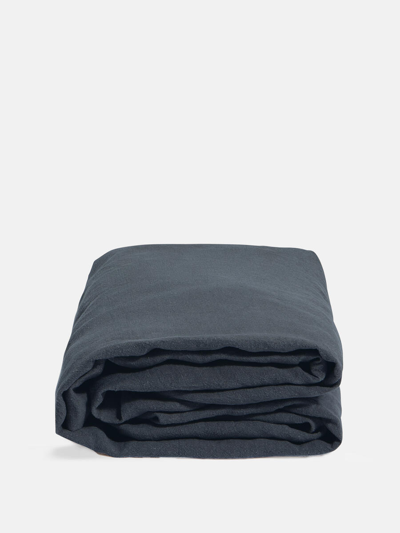 Soho Home Luna Linen Fitted Sheet Navy