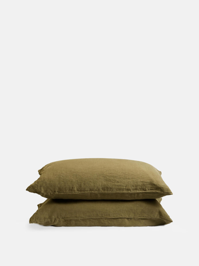 Soho Home Luna Linen Pillowcase Olive