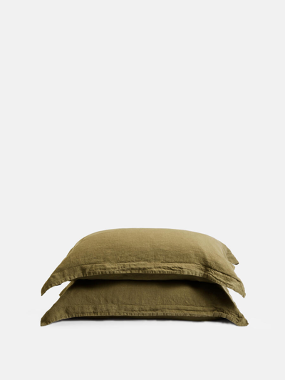 Soho Home Luna Linen Oxford Pillowcase Olive