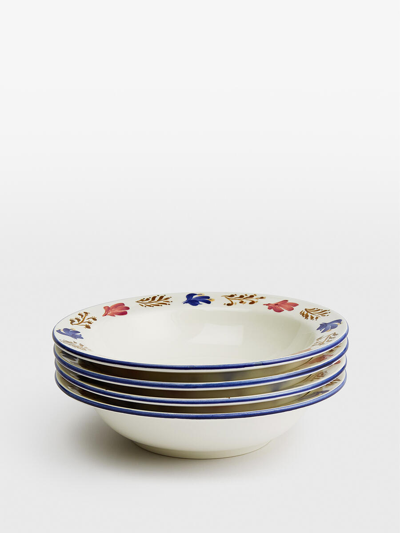 Soho Home Castelo Pasta Bowls Set Of Four In Multi-coloured