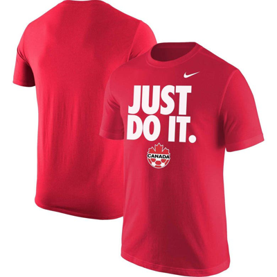 Nike Red Canada Soccer Just Do It T-shirt