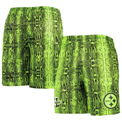 New Era Neon Green Pittsburgh Steelers Summer Pop Shorts