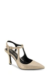 Kenneth Cole New York Women's Romi Ankle Sling Back Pumps In Light Gold