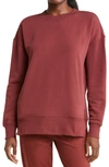 Zella Amazing Crewneck Sweatshirt In Burgundy Port