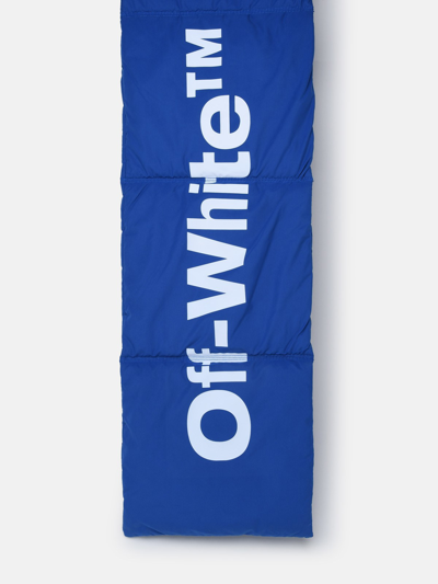 Off-white Blue Nylon Ski Scarf In Multi