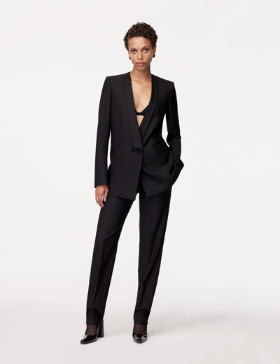 Another Tomorrow Tuxedo Jacket In Black