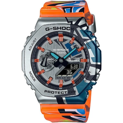Pre-owned Casio G-shock Gm-2100ss-1ajr Street Spirit Limited Watch Graffiti Print