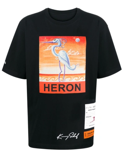 Pre-owned Heron Preston F20 Authentic  X Kenny Scharf Men T-shirt, Black, Size L