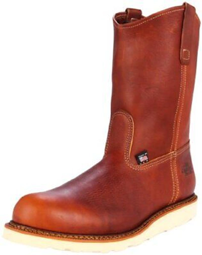 Pre-owned Thorogood American Heritage 11″ Tobacco Pull-on Wellington Maxwear Wedge™ In Brown