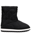 Dolce & Gabbana Logo-patch Padded Boots In Black