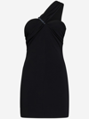 Alyx Minidress One-shoulder Fitted Silhouette In Black
