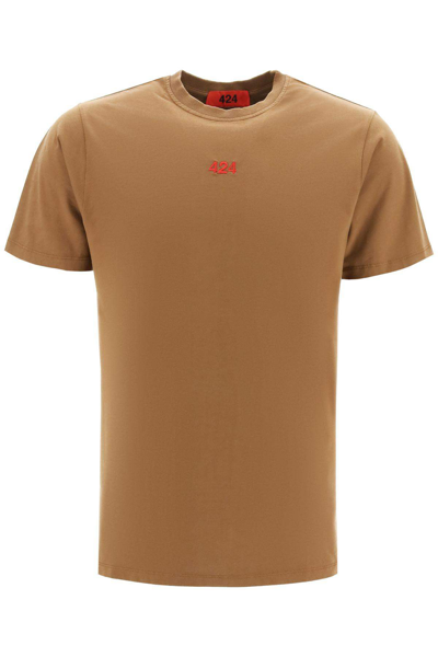 424 Cotton T-shirt In Brown