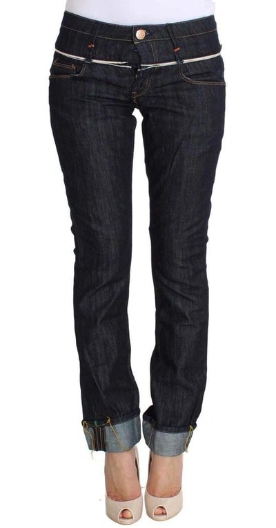 Acht Denim Cotton Bottoms Straight Fit Jeans In Blue