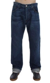 Acht Wash Cotton Baggy Loose Fit Jeans In Blue