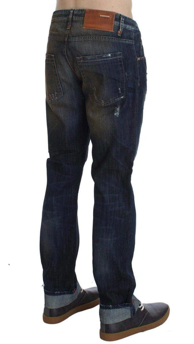 Acht Wash Cotton Regular Straight Fit Jeans In Blue