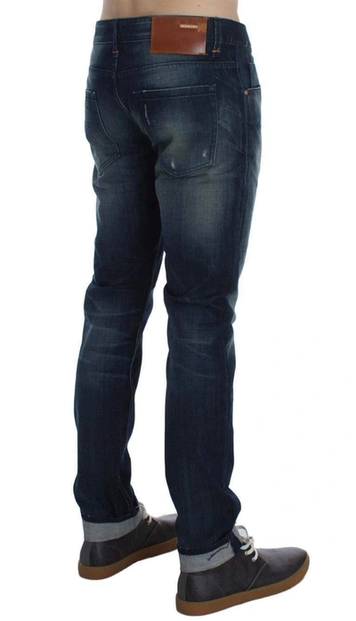 Acht Wash Cotton Denim Slim Fit Jeans In Blue