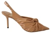 Jimmy Choo Annabell 85 Caramel Leather Pumps In Beige