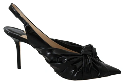 Jimmy Choo Annabell 85  Patent Leather Pumps In Black