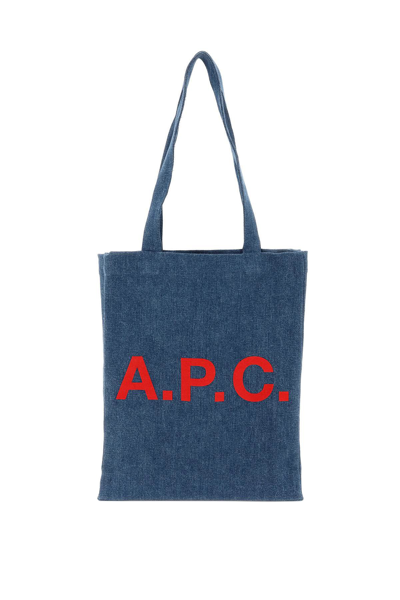 A.p.c. 'lou' Denim Tote Bag In Red