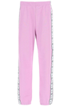 Chiara Ferragni Lilac Cotton Logomania Pants In Multi Color