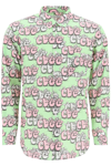 Comme Des Garçons Shirt Kaws Printed Cotton Poplin Shirt In Multi Color