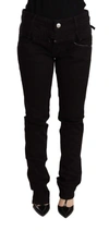 Acht Black Low Waist Skinny Denim Jeans Trouser In Black