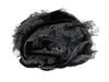 DOLCE & GABBANA BLACK GRAY FLORAL LACE CRYSTAL HAIR CLAW